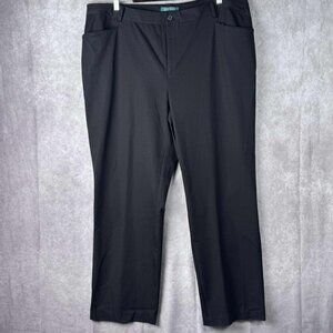 Lauren Ralph Lauren Black Straight Leg Dress Pants 22W